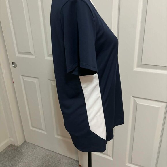 Women's Semi-Fitted Heat Gear Navy Blue with White Accents - Picture 2 of 4